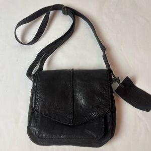 RPS Rock Paper Scissors Essex Crossbody Bag Black Leather Boho
